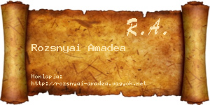 Rozsnyai Amadea névjegykártya